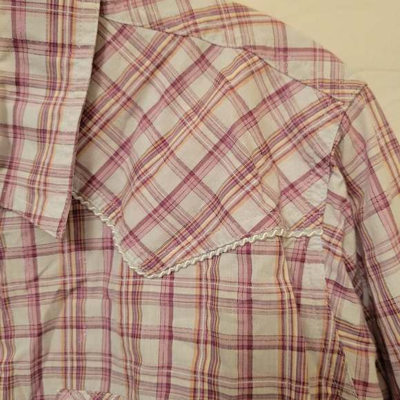Ariat Pro Series Blouse Sz XXL Western Button Up Longsleeve Pink Purple Sparkle - Picture 9 of 16